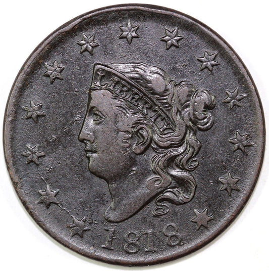 1818 1c N-5 Coronet or Matron Head Large Cent