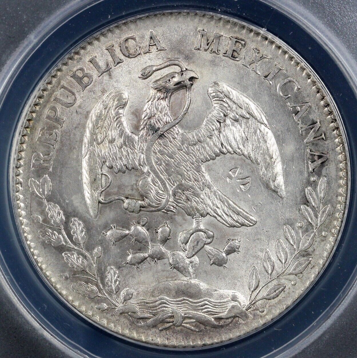 1895 8r Zs, FZ Mexico 8 Reales ANACS MS 60 Details Chopmarked