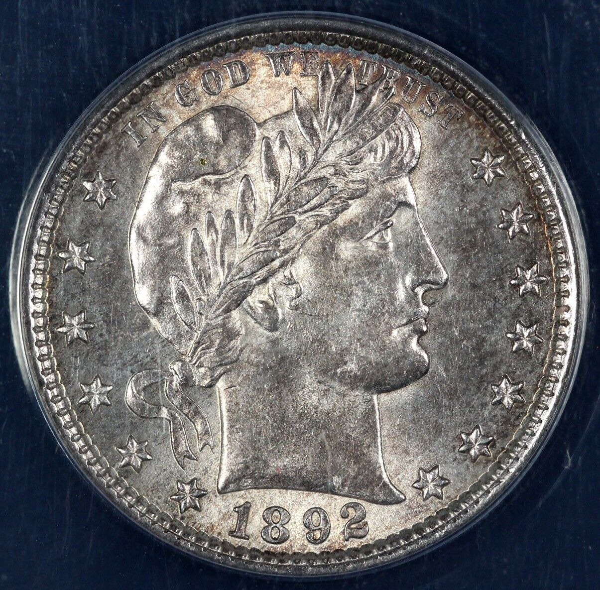 1892 25c Barber Quarter ANACS MS 62