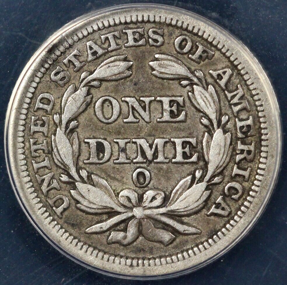 1850-O 10c Seated Liberty Dime ANACS VF 30