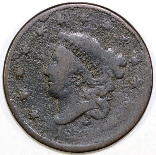 1835 1c N-4 Coronet or Matron Head Large Cent