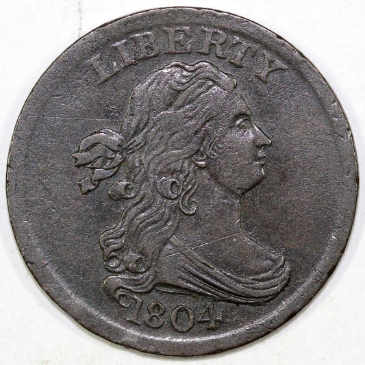 1804 1/2c Broadstruck C-10 Draped Bust Half Cent *MDS*