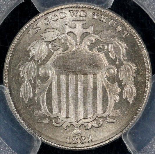 1881 5c Proof Shield Nickel PCGS PR 67
