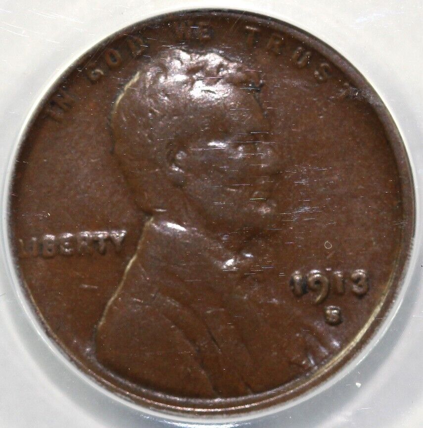 1913-S 1c Lincoln Cent ANACS VF 20