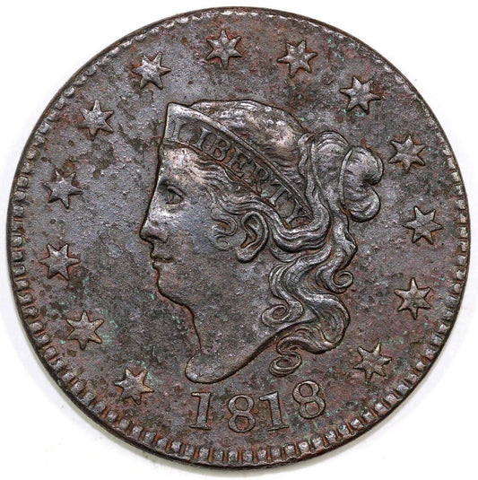 1818 1c N-2 Coronet or Matron Head Large Cent