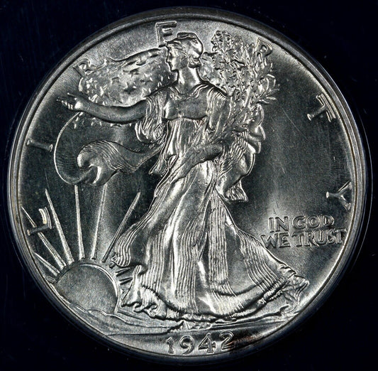 1942 50c Walking Liberty Half Dollar ANACS MS 64