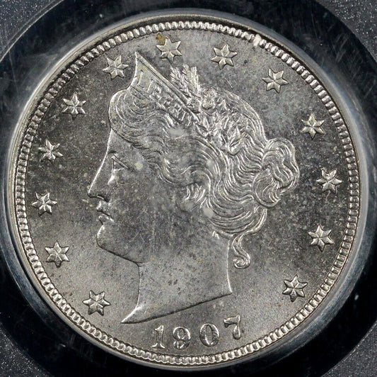 1907 5c Liberty Nickel PCGS MS 64