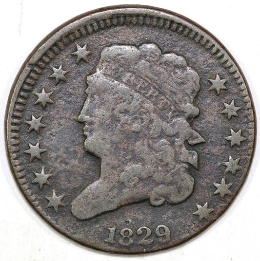 1829 1/2c C-1 Classic Head Half Cent