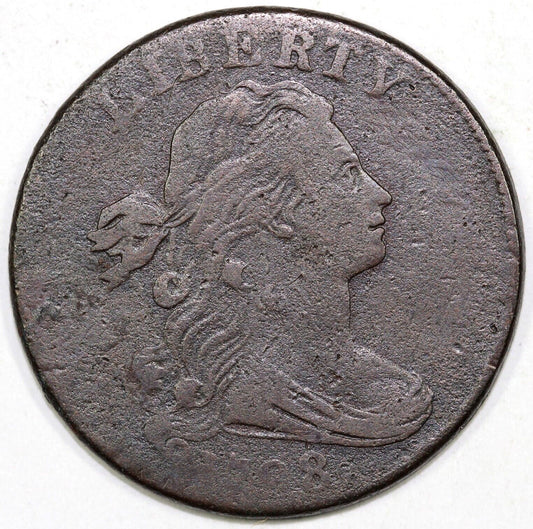 1798 1c S-180 Small 8 2nd Hairstyle Draped Bust Large Cent
