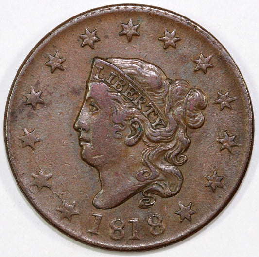 1818 1c N-5 Coronet or Matron Head Large Cent