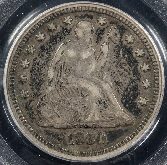 1880 25c Seated Liberty Quarter PCGS VF 35