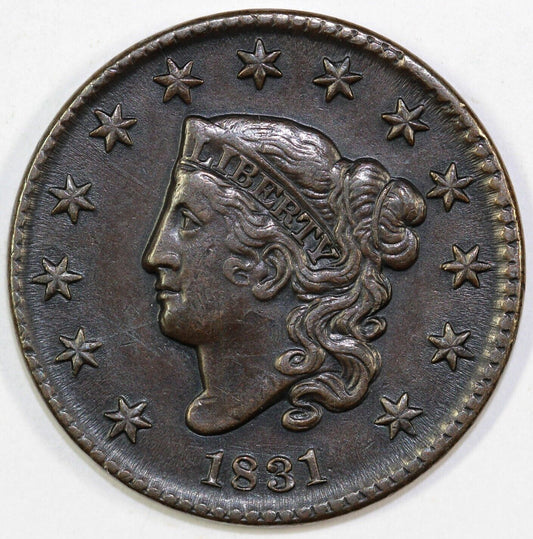 1831 1c N-14 Coronet or Matron Head Large Cent *Scratches*