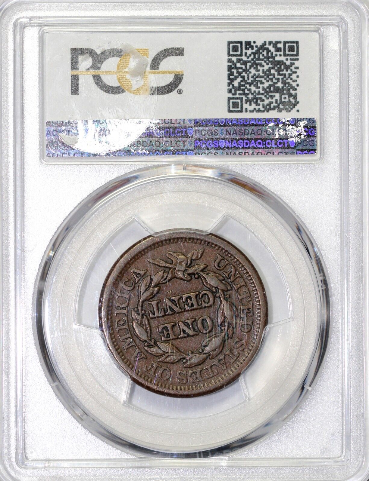 1850 1c N-27 Braided Hair Large Cent PCGS XF 40