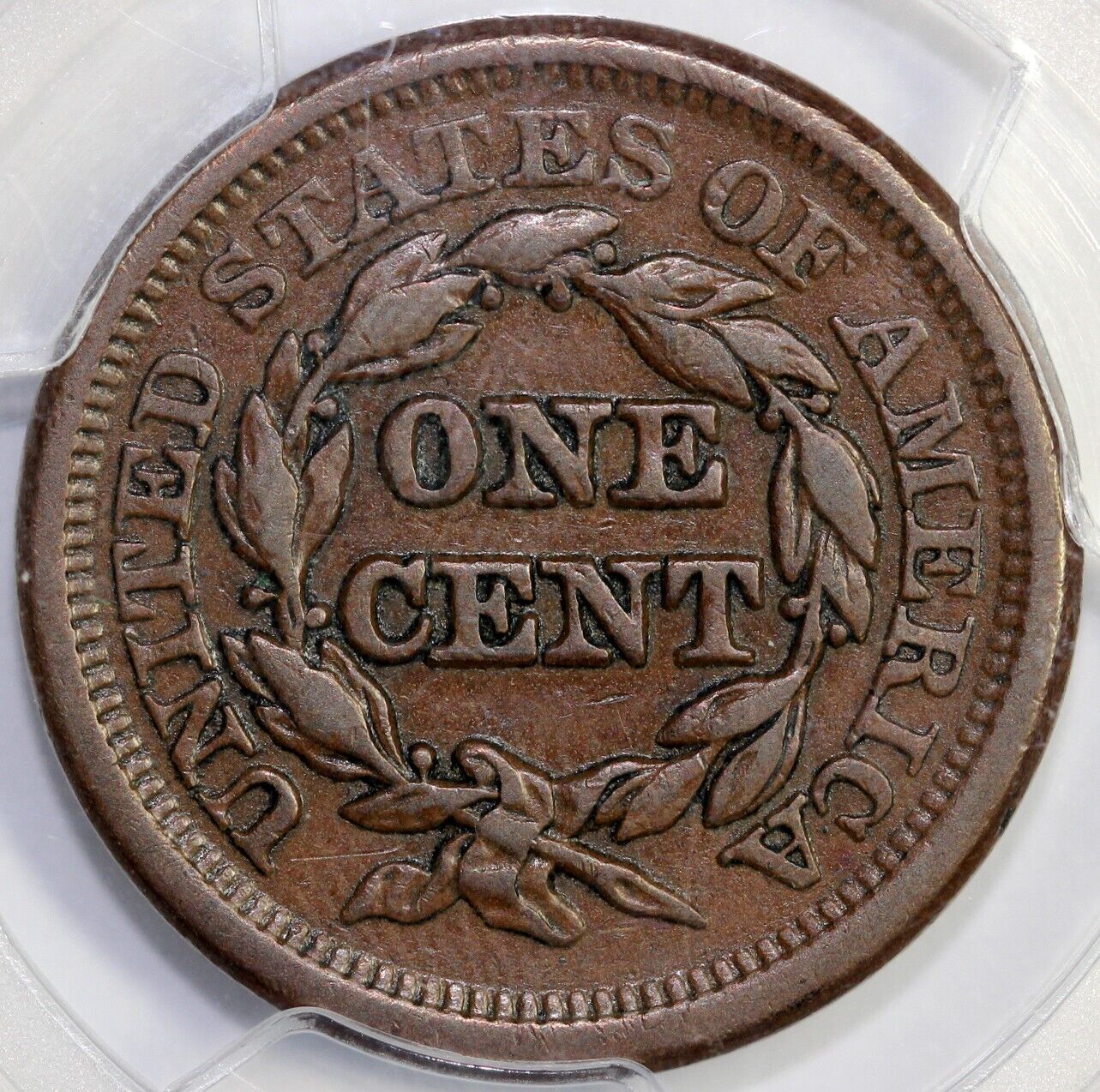 1850 1c N-27 Braided Hair Large Cent PCGS XF 40