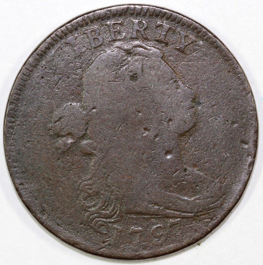 1797 1c S-120b Reverse of 96 Draped Bust Large Cent *Gripped Edge*