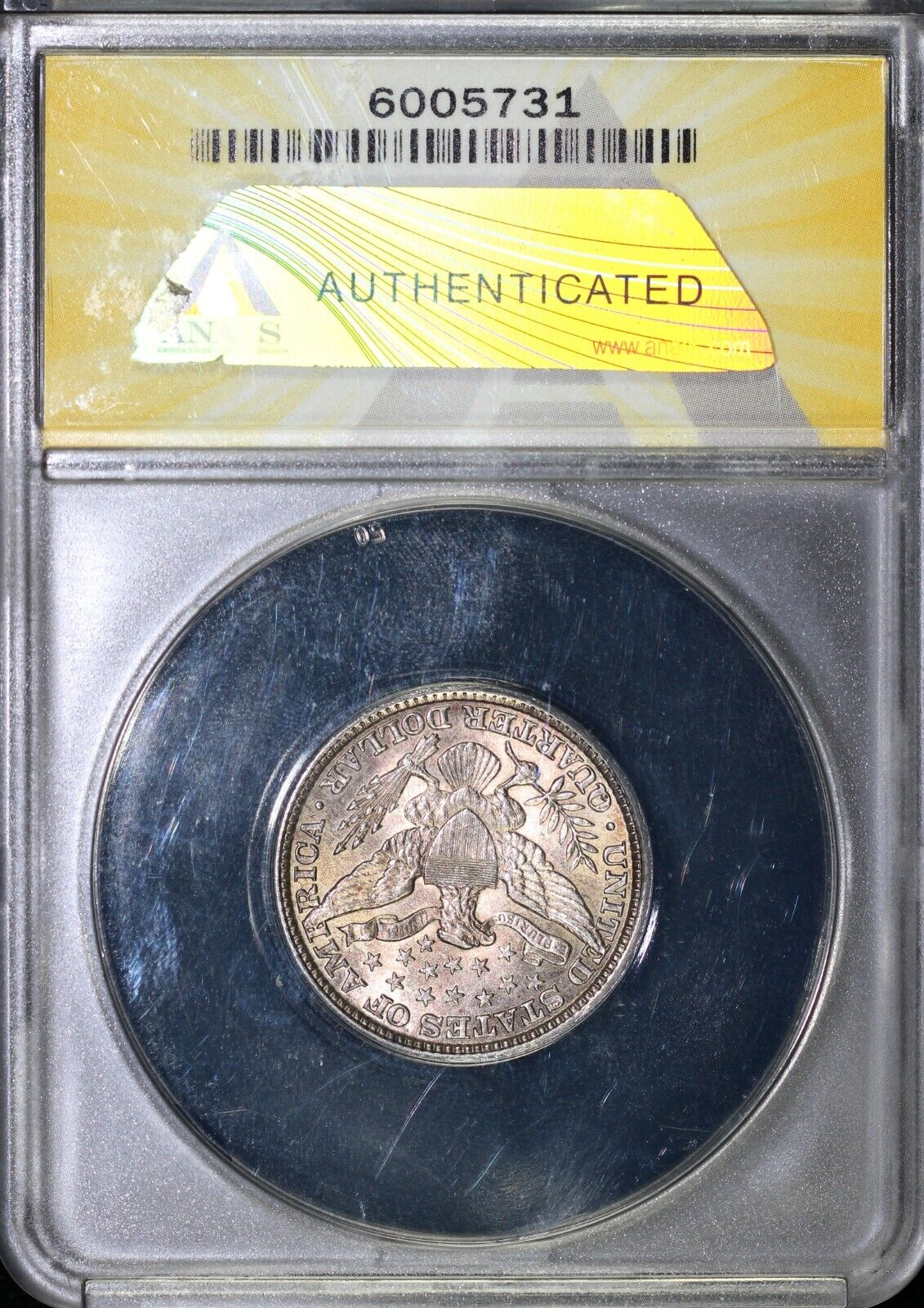 1892 25c Barber Quarter ANACS MS 62