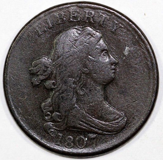 1807 1/2c C-1 Draped Bust Half Cent