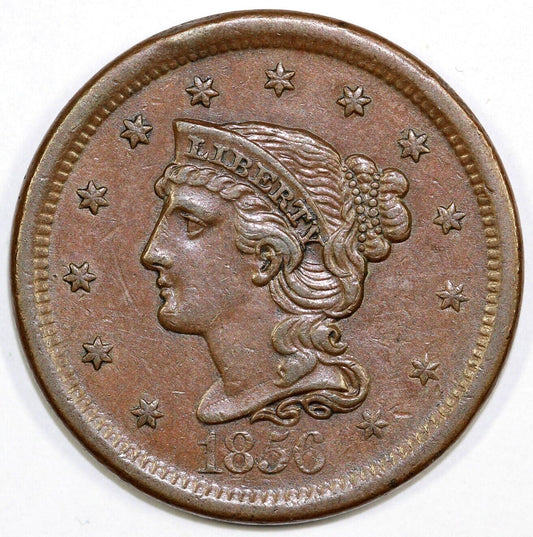 1856 1c N-16 Braided Hair Large Cent