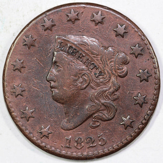 1825 1c N-3 Matron Head Large Cent