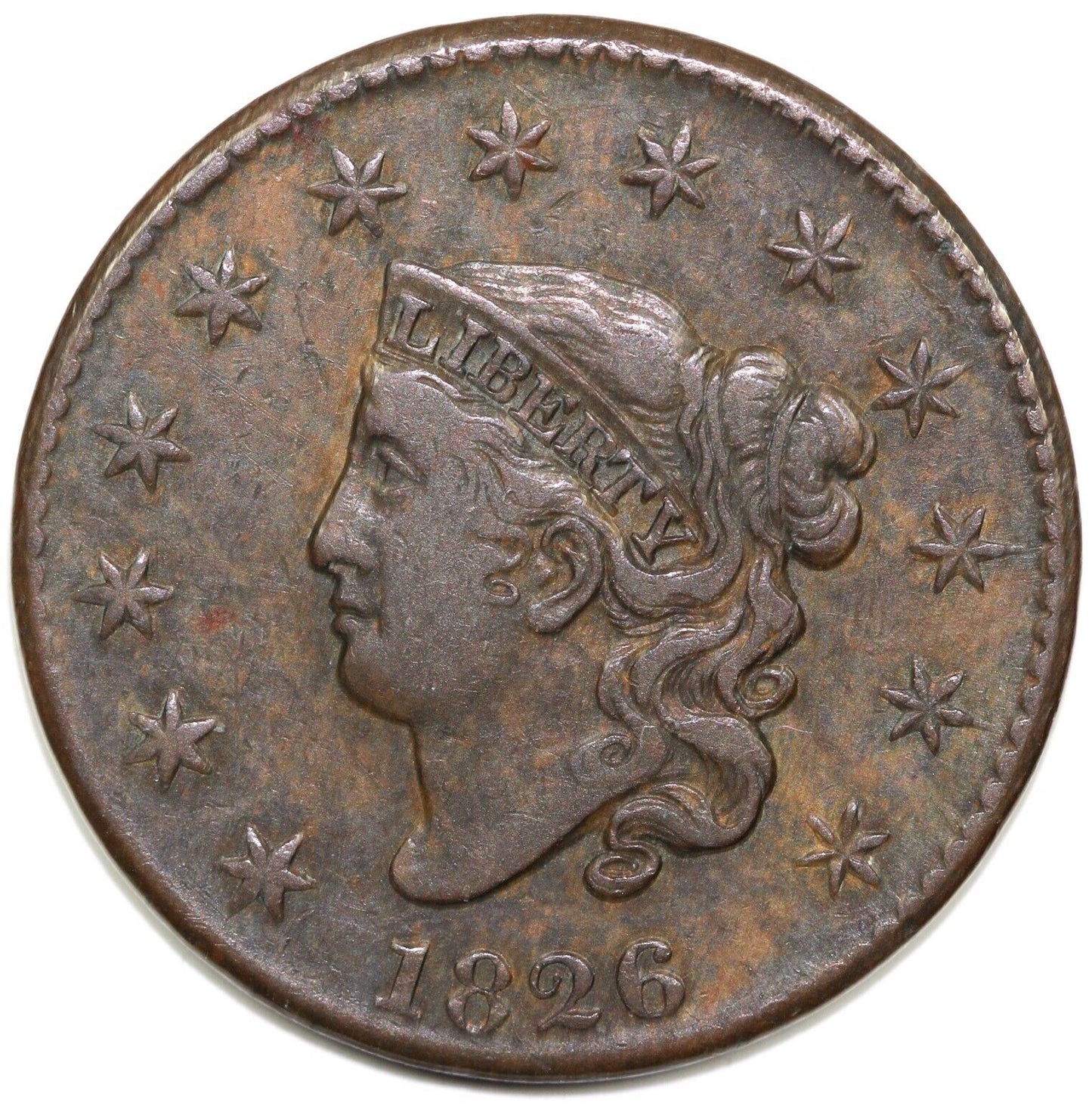 1826 1c N-9 Matron Head Large Cent