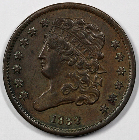 1832 1/2c C-3 Classic Head Half Cent