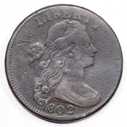1802 1c S-225 Draped Bust Large Cent