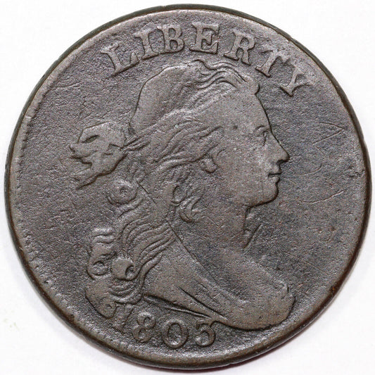 1803 1c Draped Bust Large Cent *Cud Reverse*