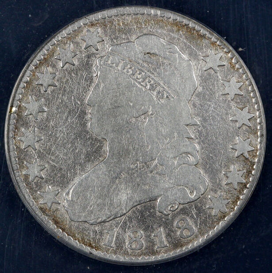 1818 25c Capped Bust Quarter ANACS VG 8 Details