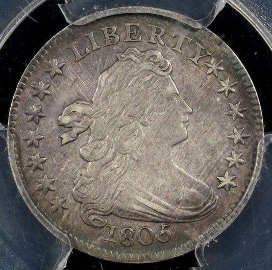 1805 10c 4 Berries Draped Bust Dime PCGS XF Details Cleaned