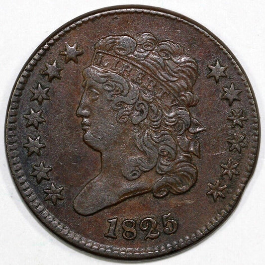 1825 1/2c C-1 Classic Head Half Cent