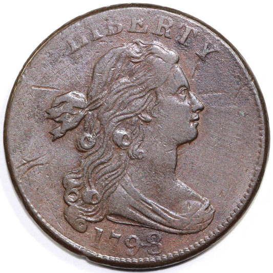 1798 1c S-166 Draped Bust Large Cent