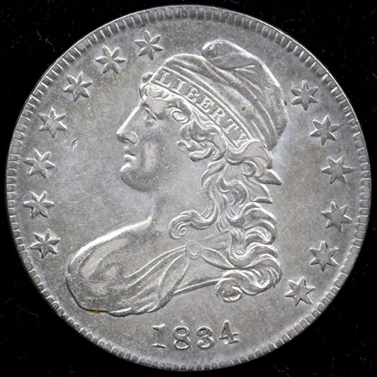1834 50c O-116 Capped Bust Half Dollar