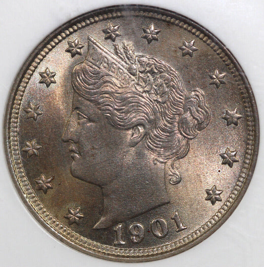 1901 5c Liberty Nickel NGC MS 65
