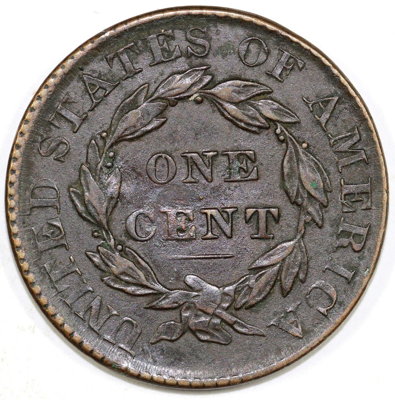 1830 1c N-7 Coronet or Matron Head Large Cent