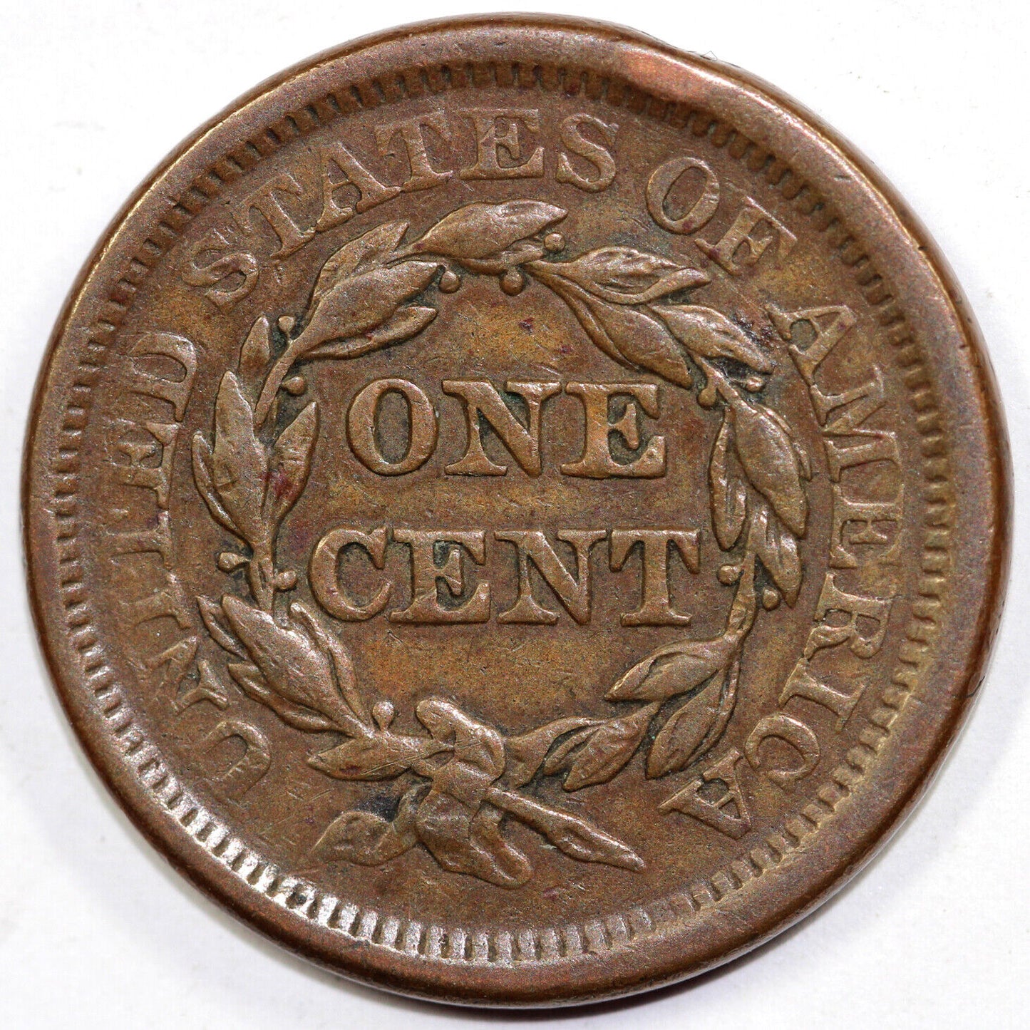 1856 1c Braided Hair Large Cent