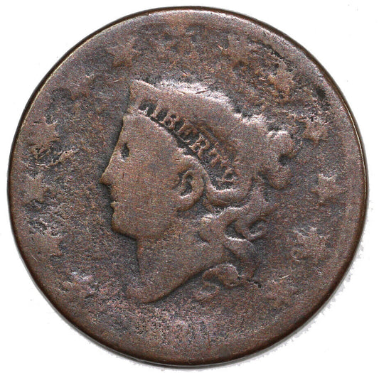 1830 1c N-9 Coronet or Matron Head Large Cent