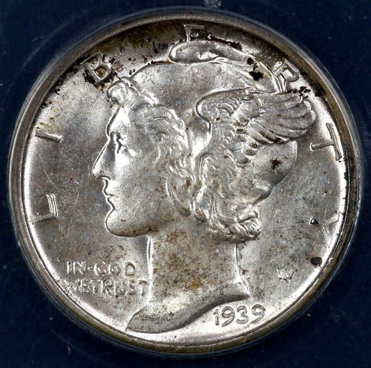 1939-D 10c Mercury Dime ANACS MS 64