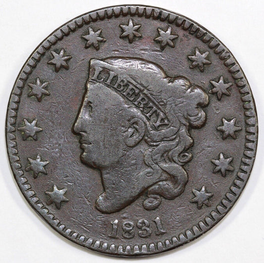 1831 1c N-5 Matron Head Large Cent