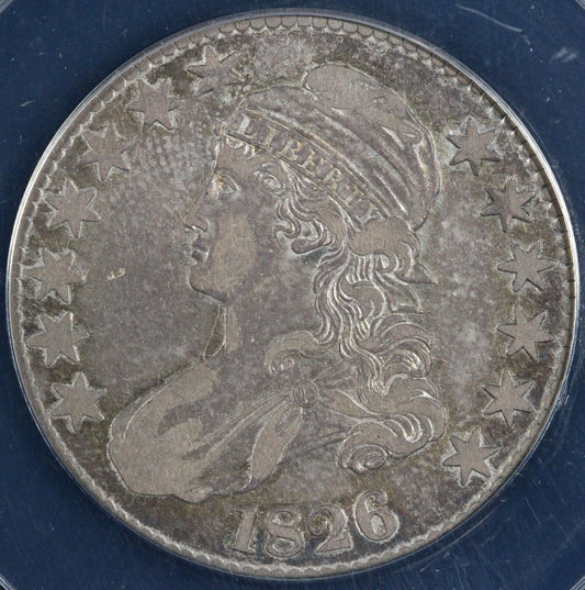 1826 50c Capped Bust Half Dollar ANACS VF 35 DETAILS CLEANED