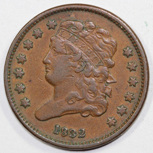 1832 1/2c C-3 Classic Head Half Cent
