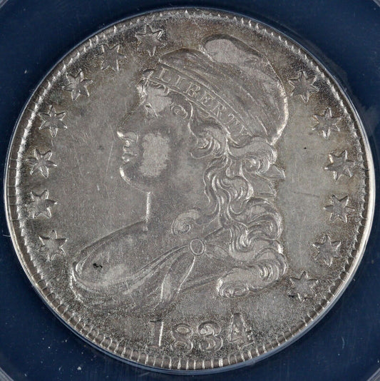 1834 50c Capped Bust Half Dollar ANACS EF 40 DETAILS CLEANED