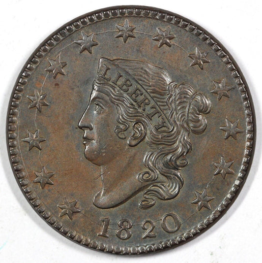 1820 1c N-13 Matron Head Large Cent