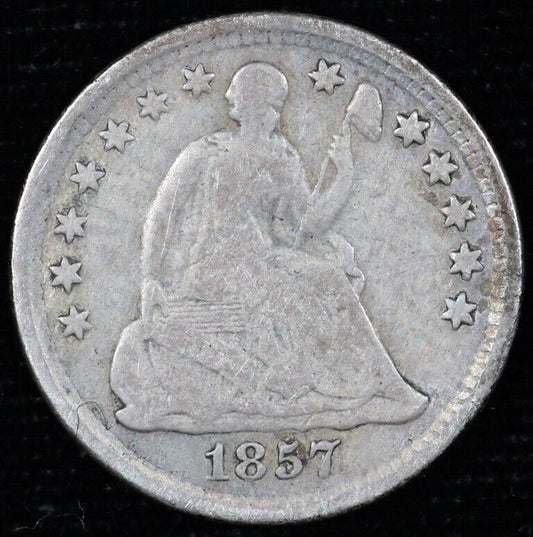 1857 H10c Seated Liberty Half Dime