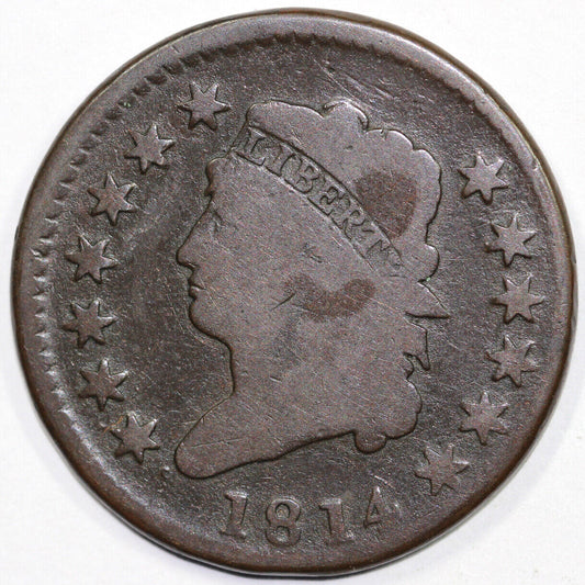 1814 1c S-294 Classic Head Large Cent