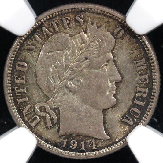 1914-D 10c Barber Dime NGC MS 64