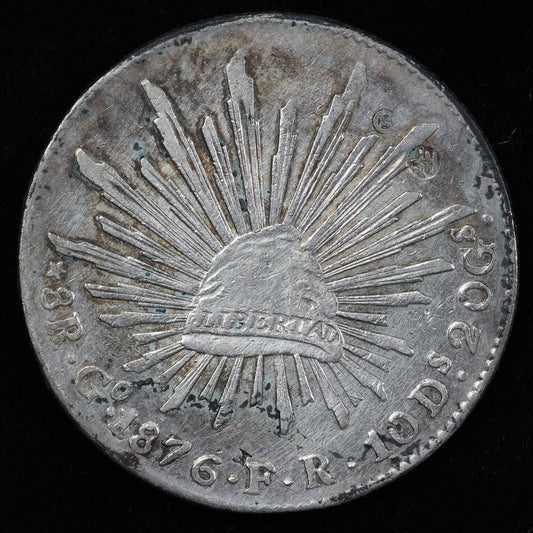 1876-Mo Go Mexico 8 Reales *Counterstamps*