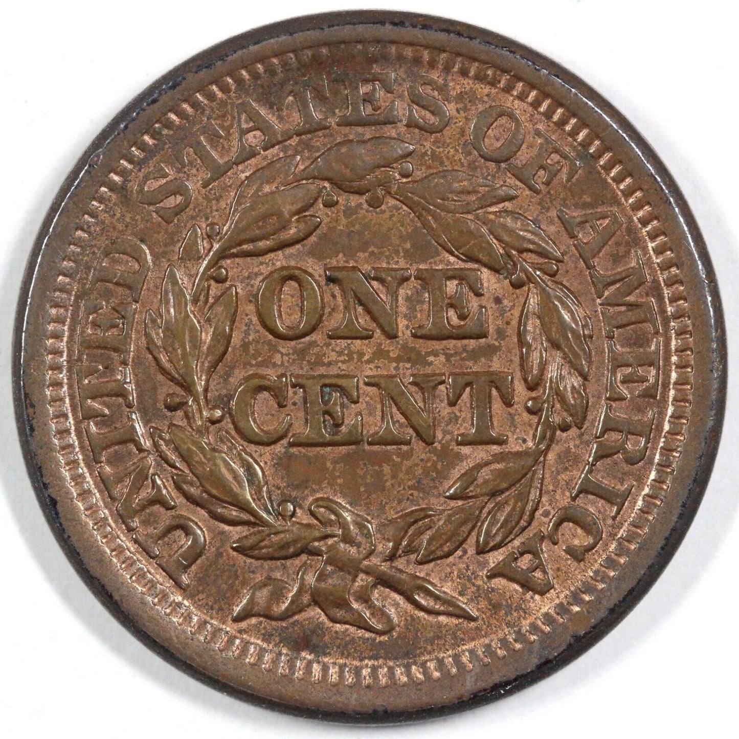 1853 1c Braided Hair Large Cent