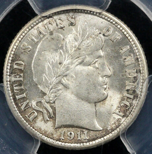 1911 10c Barber Dime PCGS MS 64
