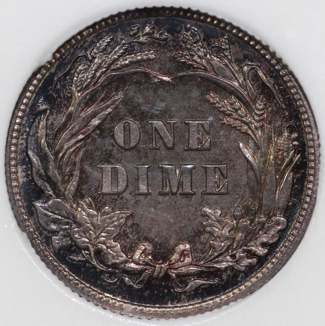 1907 10c Proof Barber Dime NGC PF 65