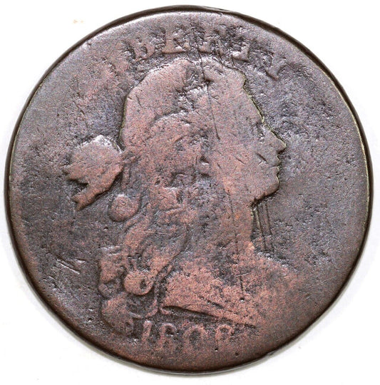 1802 1c Stemless Wreath Draped Bust Large Cent